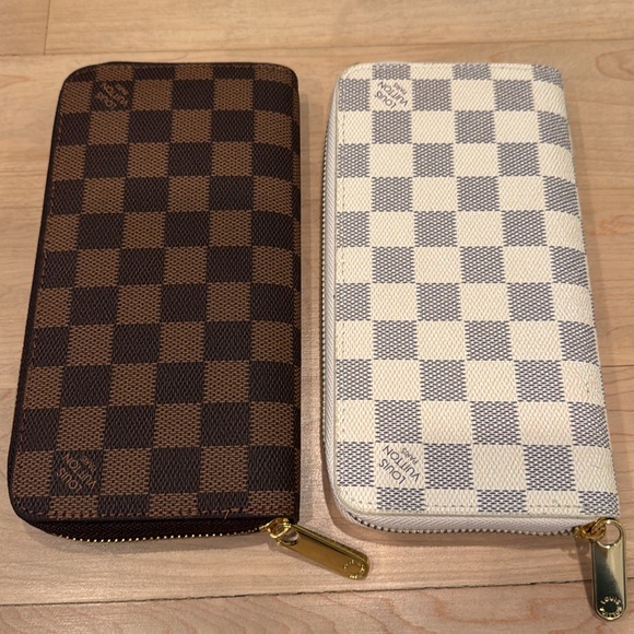 Large Logo Wallet Lot Checkered Copy Luxury - Picture 2 of 9